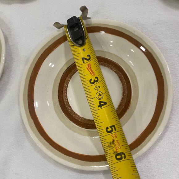 Five retro Santa Fe stoneware plates marked USA - Picture 5 of 8